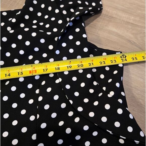 Lane Bryant black & white polka dot dress Flutter sleeves plus size 18/20 - Picture 8 of 13